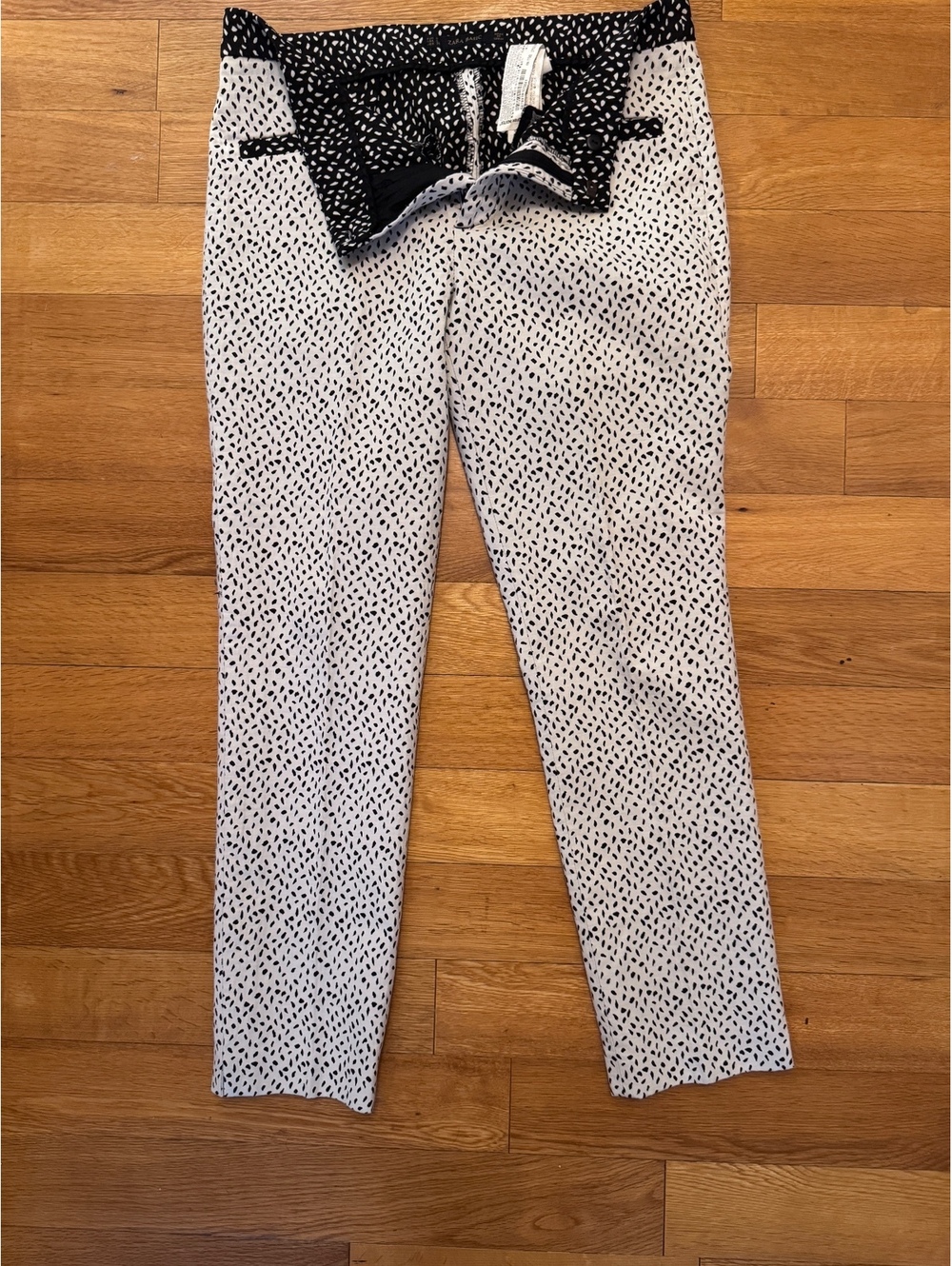 Zara Basics polka dotted ankle pants
